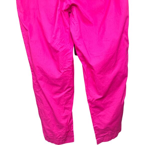 Woman Within 16W Pink Pants 100% Cotton Drawstring Elastic Waist Pockets - Picture 8 of 11